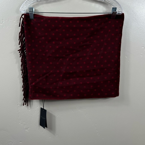 NWT Ted Baker Men's Earlham Spotted Scarf Dark Red One Size - Picture 2 of 4
